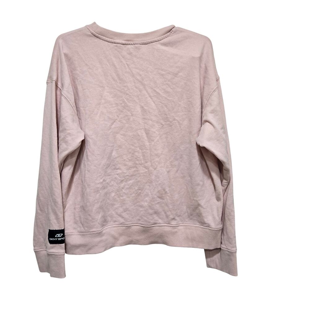 DKNY Sport Official Uniform Embossed Logo Sweatshirt Pink Large - Picture 2 of 13